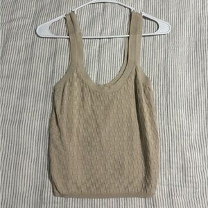 Women's Checkered Slim Scoopneck Tank